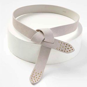 NEW Loft Women's M/L Ecru Ivory Suede Leather Studded Wrap Belt